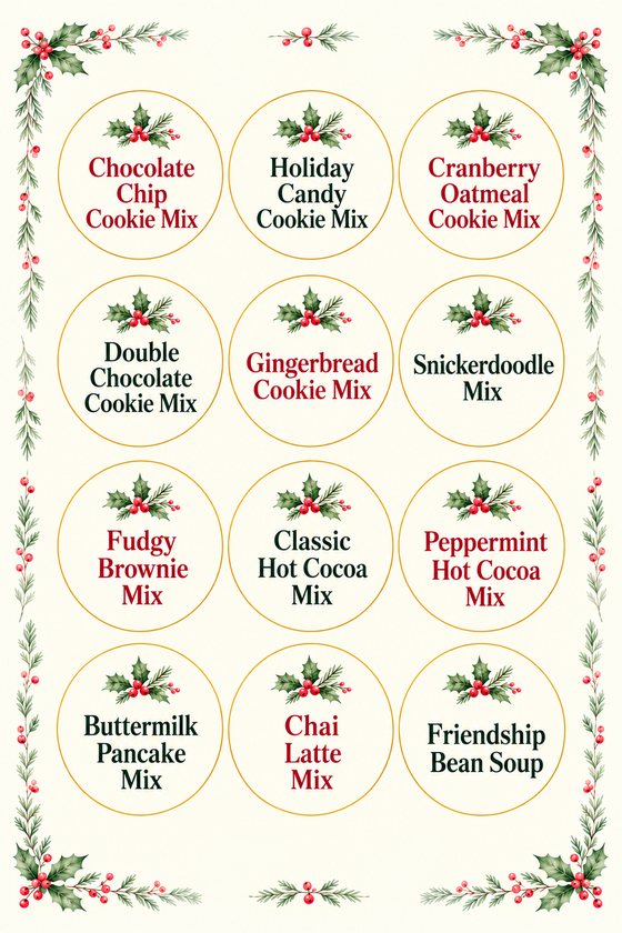 Round printable jar labels